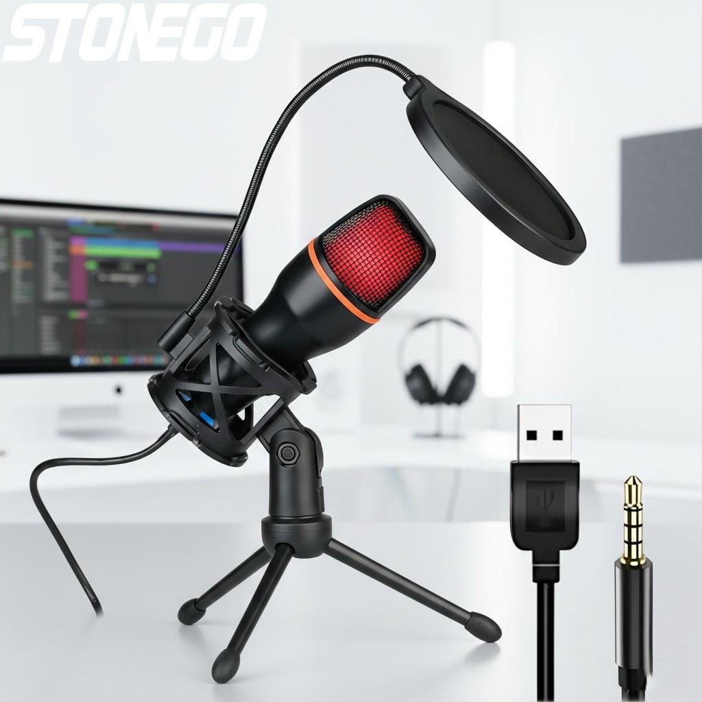 Pc Gaming Youtube - Profesjonalny zestaw mikrofonu pojemnościowego USB z