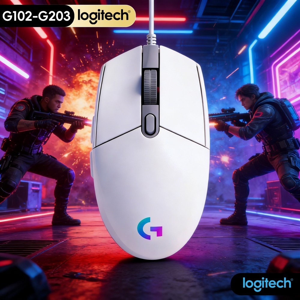 Logitech Mouse G203 - Oryginalna mysz Logitech G203 Prodigy, podświetlenie
