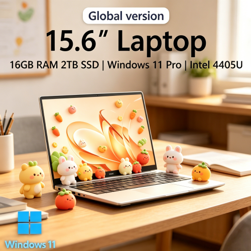 Pc Gaming Keyboard - Klasyczny ultralekki laptop 2026, 15.6 cali,