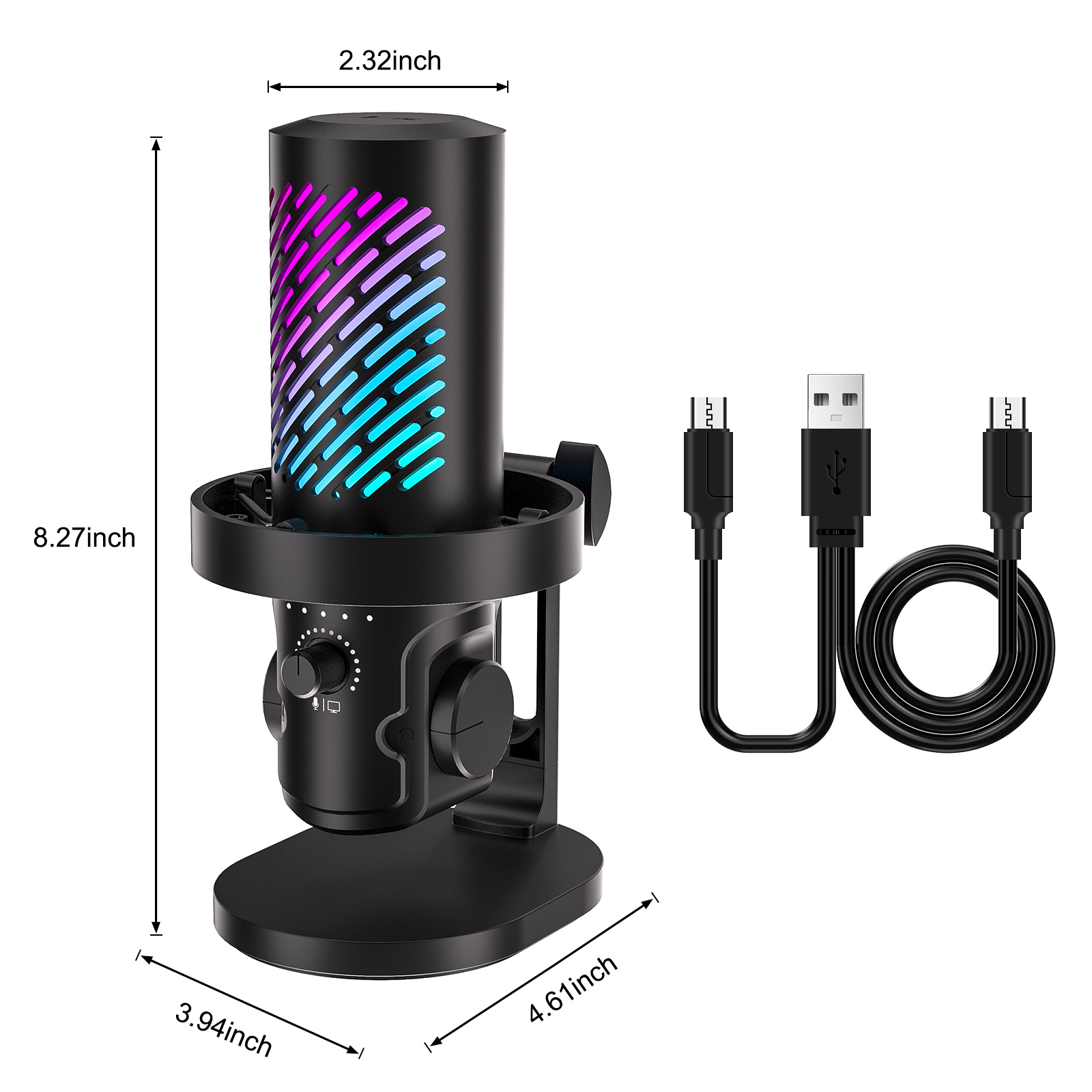 Pc Gaming Youtube - Mikrofon USB Tenlamp CG1 RGB do