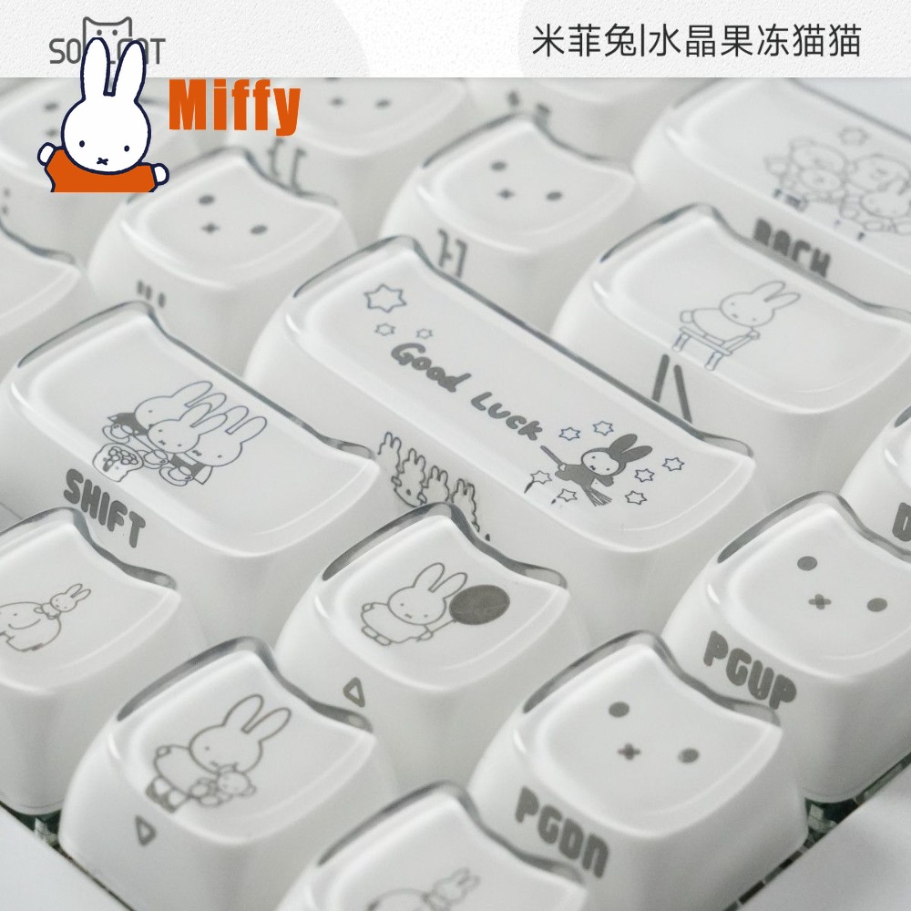 Pc Gaming Keyboard - Urocze nakładki na klawisze Miffy, słodkie