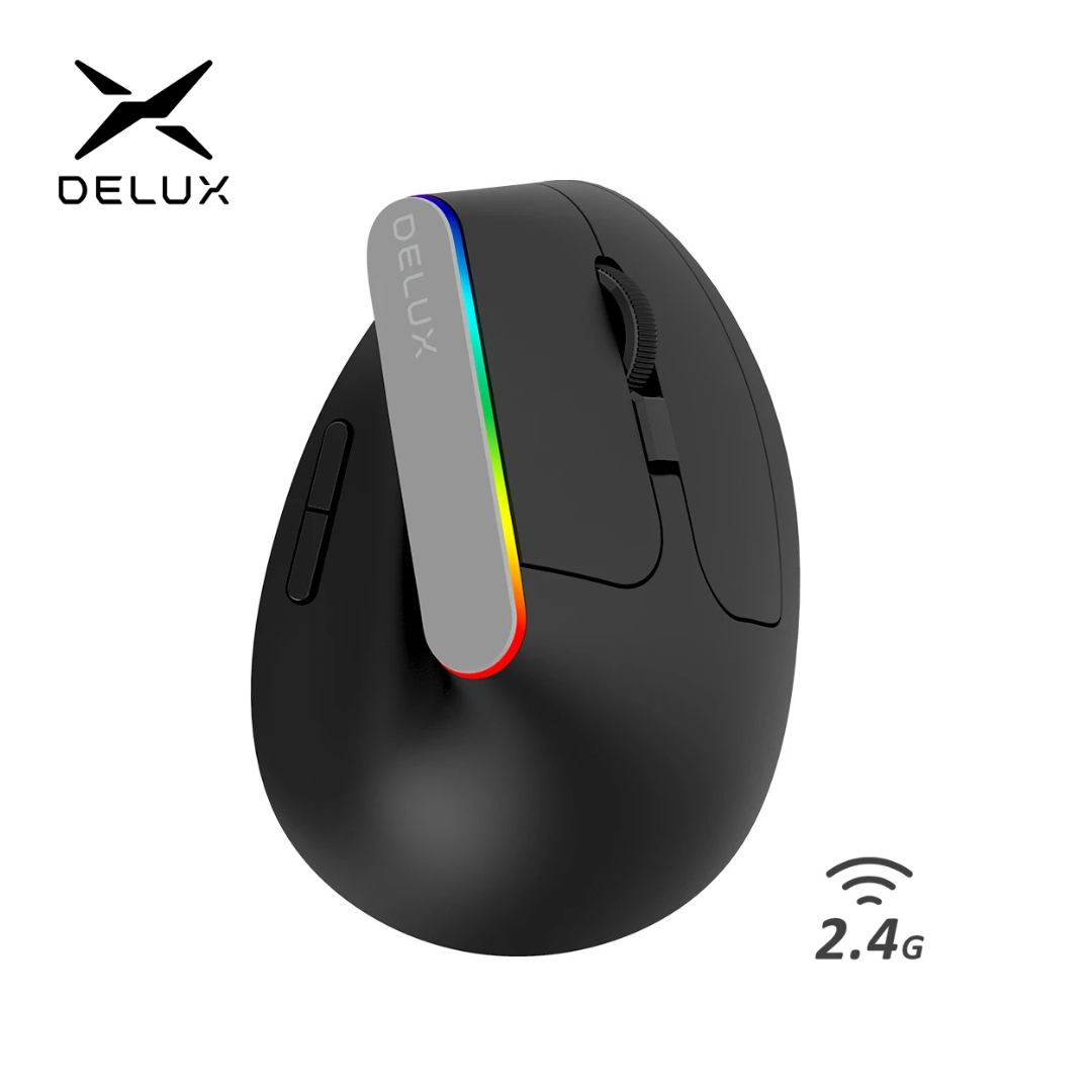 Pc Gaming Gta 6 - Delux M618C Bezprzewodowa, cicha, ergonomiczna, pionowa