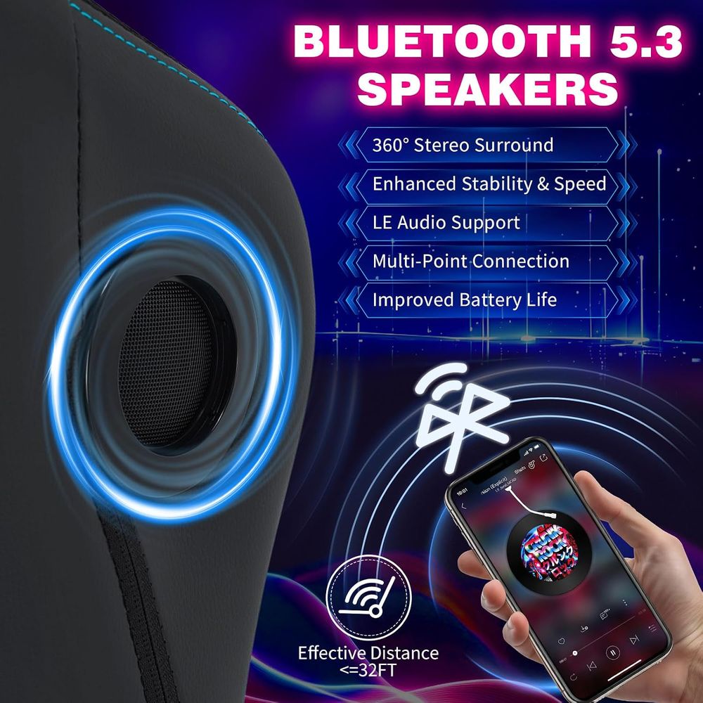 Krzesło gamingowe z oświetleni – Gaming Speaker recenzja i cena