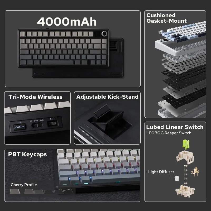 Klawiatura mechaniczna AULA F7 – Pc Gaming Keyboard recenzja i cena