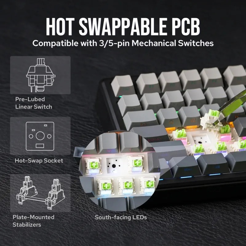 Klawiatura mechaniczna AULA F7 – Pc Gaming Keyboard recenzja i cena